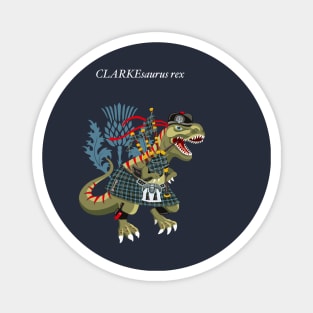 Clanosaurus CLARKsaurus Rex Clark Family Tartan Clarke Plaid Magnet